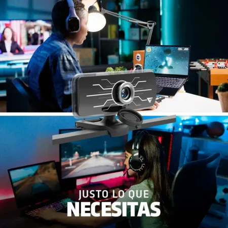 Camara Web Game Factor Wg400 1080p Led Usb Negra - Imagen 3