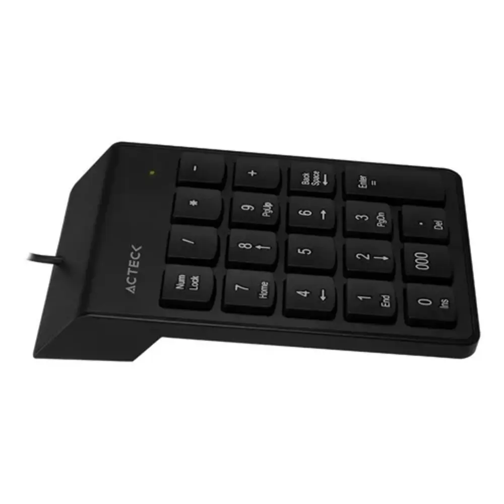 Teclado Usb Acteck Ac-932622 Negro Ergonómico Numérico - Imagen 4