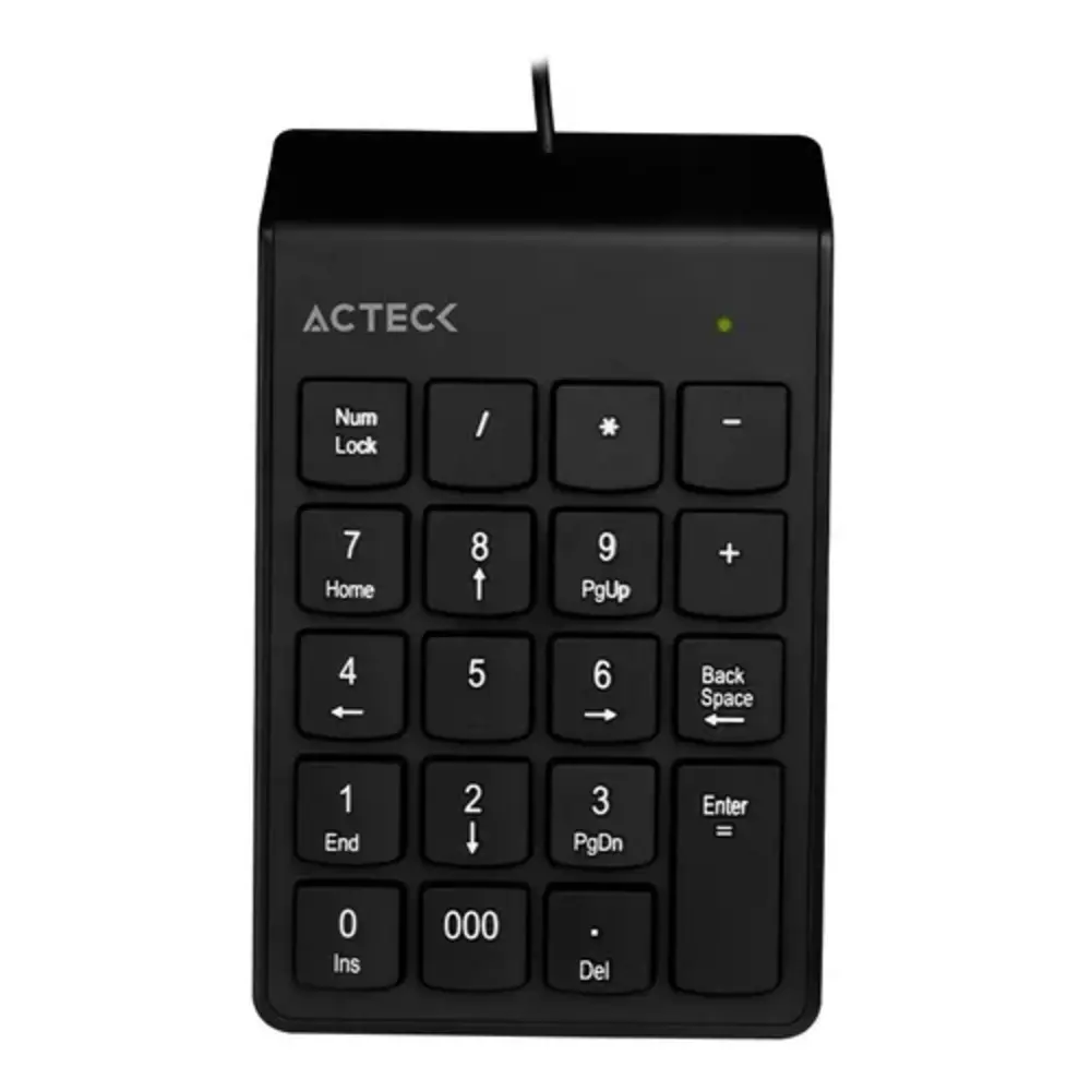 Teclado Usb Acteck Ac-932622 Negro Ergonómico Numérico - Imagen 3