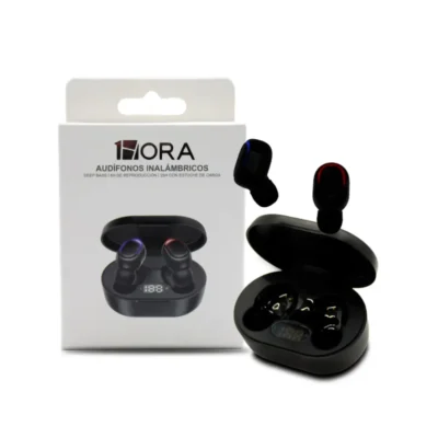 Audífonos In-ear Inalámbricos 1hora Negro Bluetooth 5.3