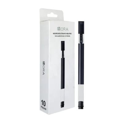 Bolígrafos 1Hora YCL033 Tinta Negra 0.5mm 10 Pzas