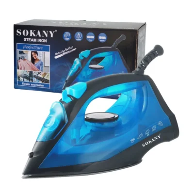 Plancha Sokany Sk-11005 Azul 1600w A Vapor Doméstica