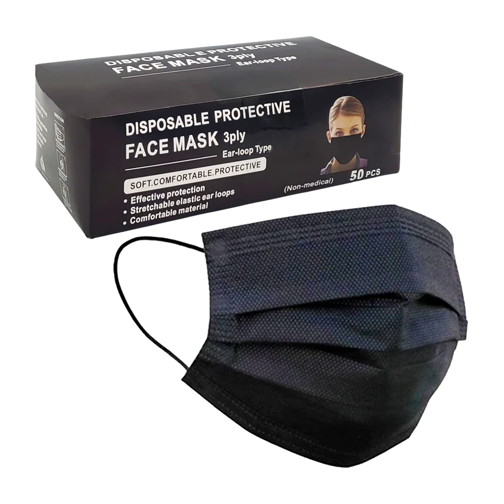 Cubrebocas Tricapa Desechables Caja 50 Pieza Tipo Quirúrgico