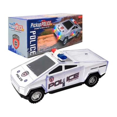 Vehículo De Juguete Pickup Police Truck Sin Control Remoto