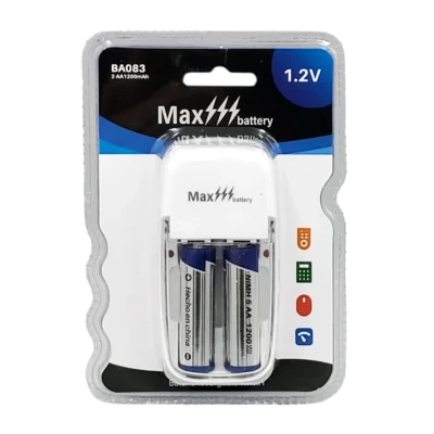 Cargador Max Battery Ba083 110-240v 1.2v 2 Puertos Aa