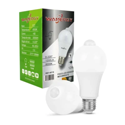 Foco Wanergy 40718 Led 12w Sensor Movimiento